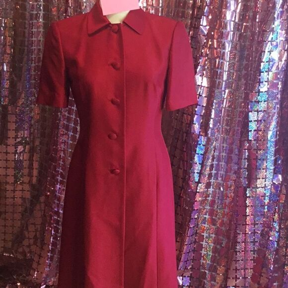 NWOT SUIT SET WITH JACKET & PANTS BY ANN TAYLOR in bright red - Picture 6 of 16